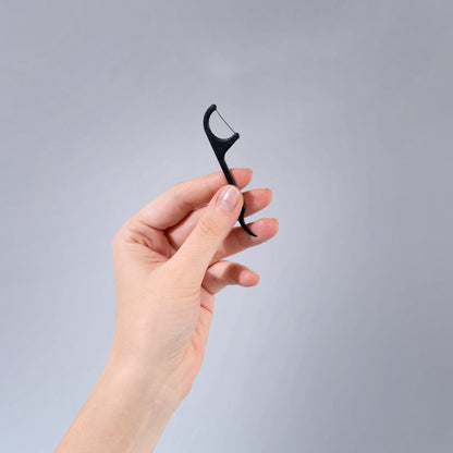 Floss Picks Charcoal & Mint 50 Pack (BG)