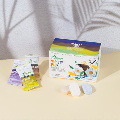 Семейна опаковка пенлив сапун за ръце с диспенсър и 24 таблетки
